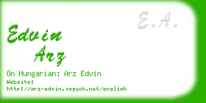 edvin arz business card